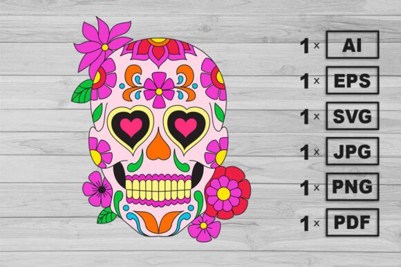 Download Sugar Skull Vector Artwork Mexican Style - Vector Collection
