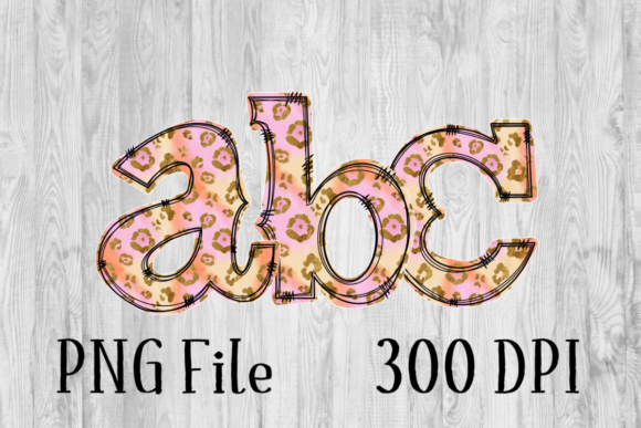 Download Pink Leopard Lower Case ABC - Pink Collection
