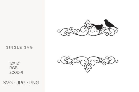 Download Elegant Scroll Frame with Birds - Elegant Collection