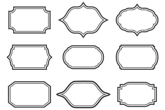 Download Vector Vintage Empty Frame Labels - Premium Resources